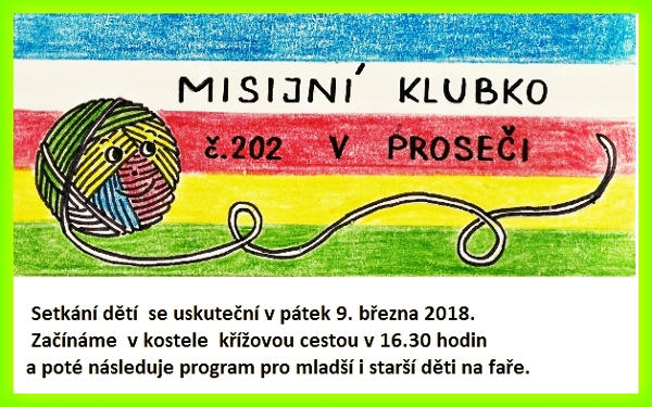 misijni klubko 9.3.2018