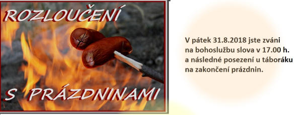 rozlouceni s prazdninami 31.8.2018
