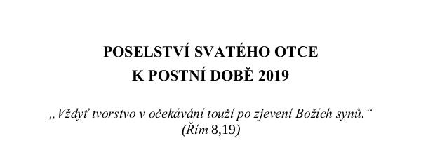 postni poselstvi 2019